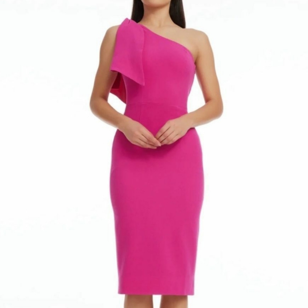 Dress The Population One Shoulder Pink Dress